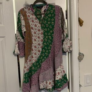 Floral Patchwork Dress